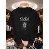 Men's Kafka "The Metamorphosis" Beetle Print T-Shirt - Quick-Dry Breathable Crew Neck Tee with Iconic Kafka & Beetle, Casual ,Summer, Machine Washable