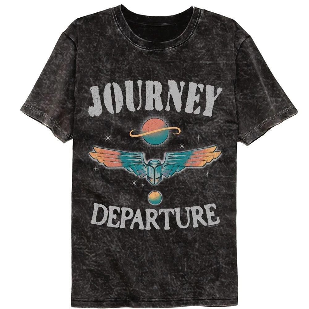 Journey Departure Black Colortone Mineral Wash Music  Children s T-shirt 130