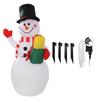 1.5m Inflatable Christmas Snowman Colorful Light Windproof Rope Automatic Blow Up Snowman for Decoration