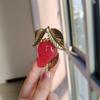 Creative Jelly Resin Strawberry Brooch Sweet Fruit Brooch Ladies Coat Jacket Accessory Pin