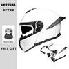 DOT Approved Men Flip Up Motorcycle Helmet Dual Lens Flip Up Helmets Four Seasons Full Face Moto Helmet Double Lens Modular Helm
