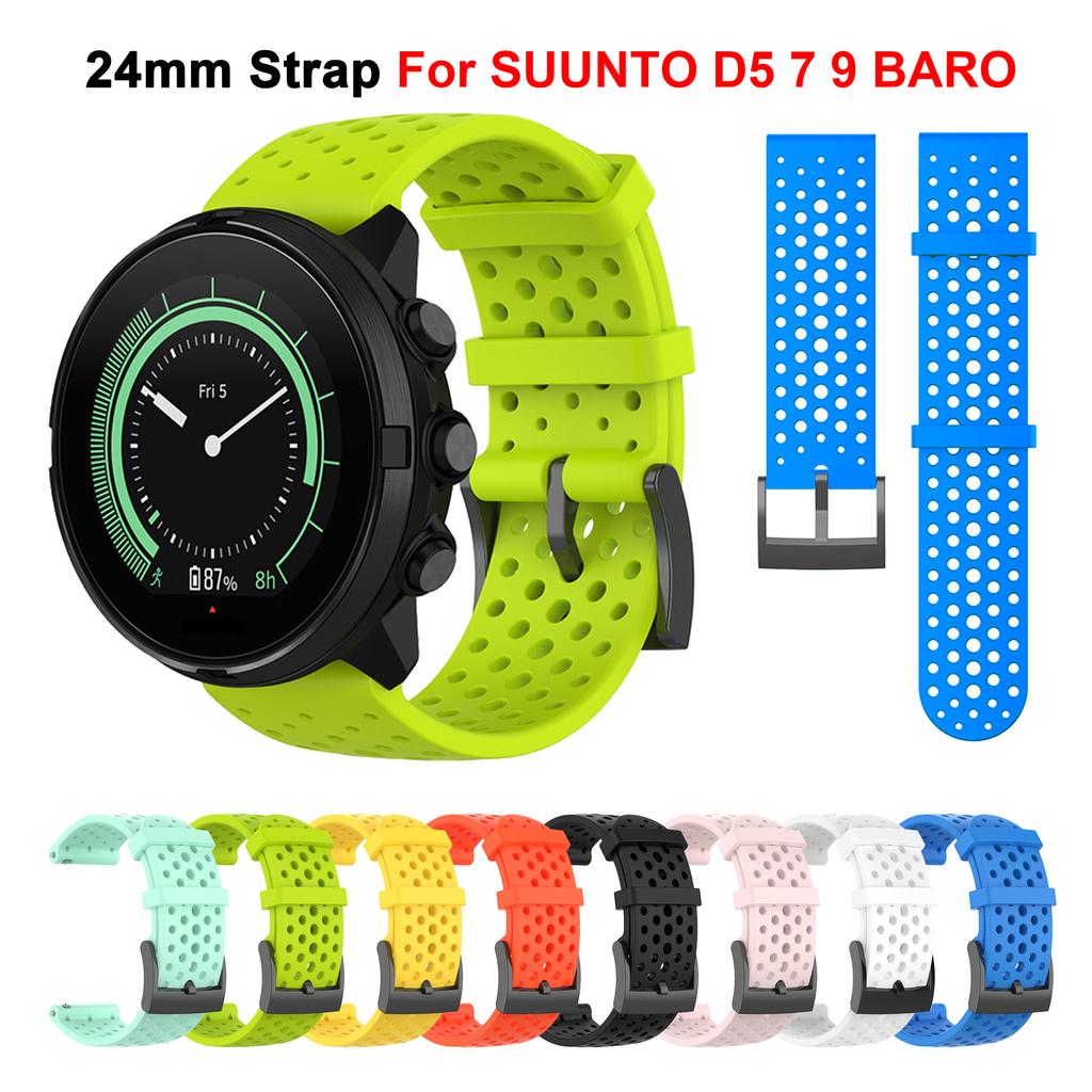 24MM Silicone Strap For SUUNTO 7/9/9 BARO/SPARTAN SPORT Watch Band