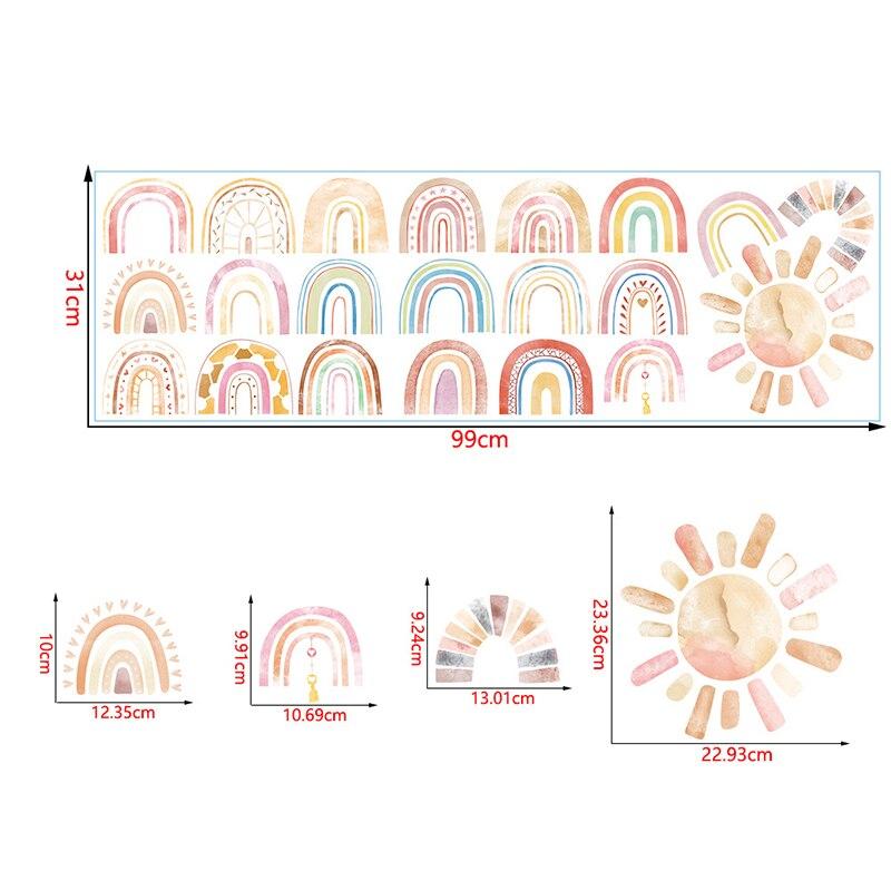 Wall Stickers 99*31CM for Bedroom Living Room for Wall Tile Window Rainbow