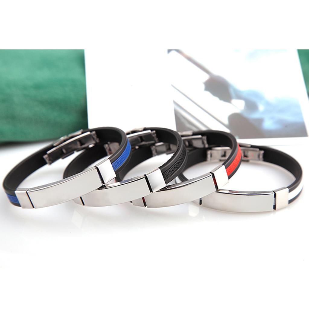 Modisches Herrenarmband Edelstahl-Schnalle Silikon-Armband Basketball Sportarmband Einfacher Schmuck Geschenk