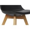 Chaise salle à manger style scandi chaise, pp, hêtre, mousse, pu noir, marron - Couleur:MARRON