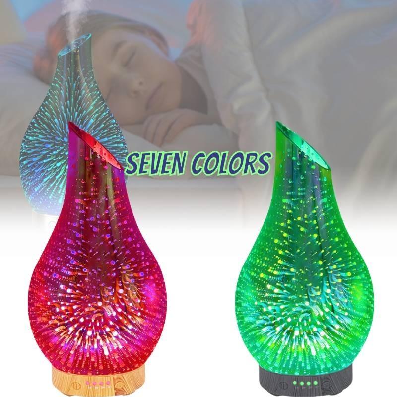 Seven Vase Humidifier Color Led Night Lights Essential Oil Diffuser Home Quiet