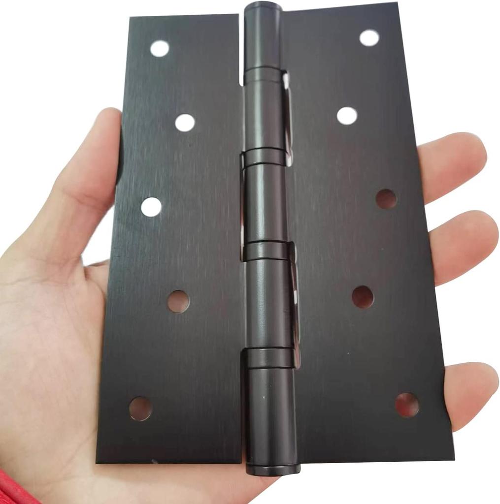 6-Inch square angle stainless steel ball bearing heavy-duty door hinge black including installation accessories 2 pcs