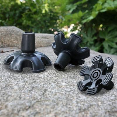6 Support Cane Tips Portable Universal Replacement Walking Cane Tips 3/4 Inch Self-Standing Rubber Foot