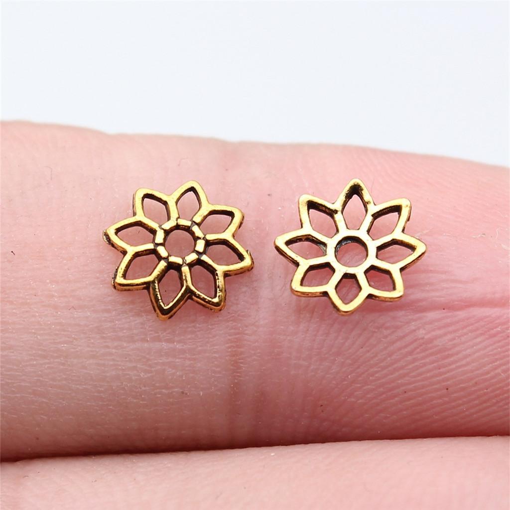 Small Bead Cap Spacer End Caps Antique Bronze Zinc Alloy Jewelry Making Craft Part As DIY Bead Cap