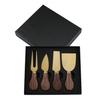 Walnut Handle Boxed Cheese Knife 4/6Piece Set Small Fork Cutlery Cream Baking Tool