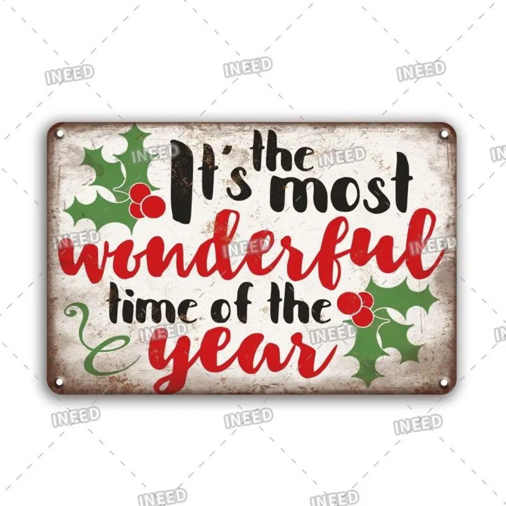 Lustiges Weihnachtsmann-Blechschild Poster-Stil Wanddeko 20x30cm