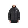 Nike Nsw Windrunner pūkinė striukė su gobtuvu vyriška viršutinė apranga juoda 928834-010