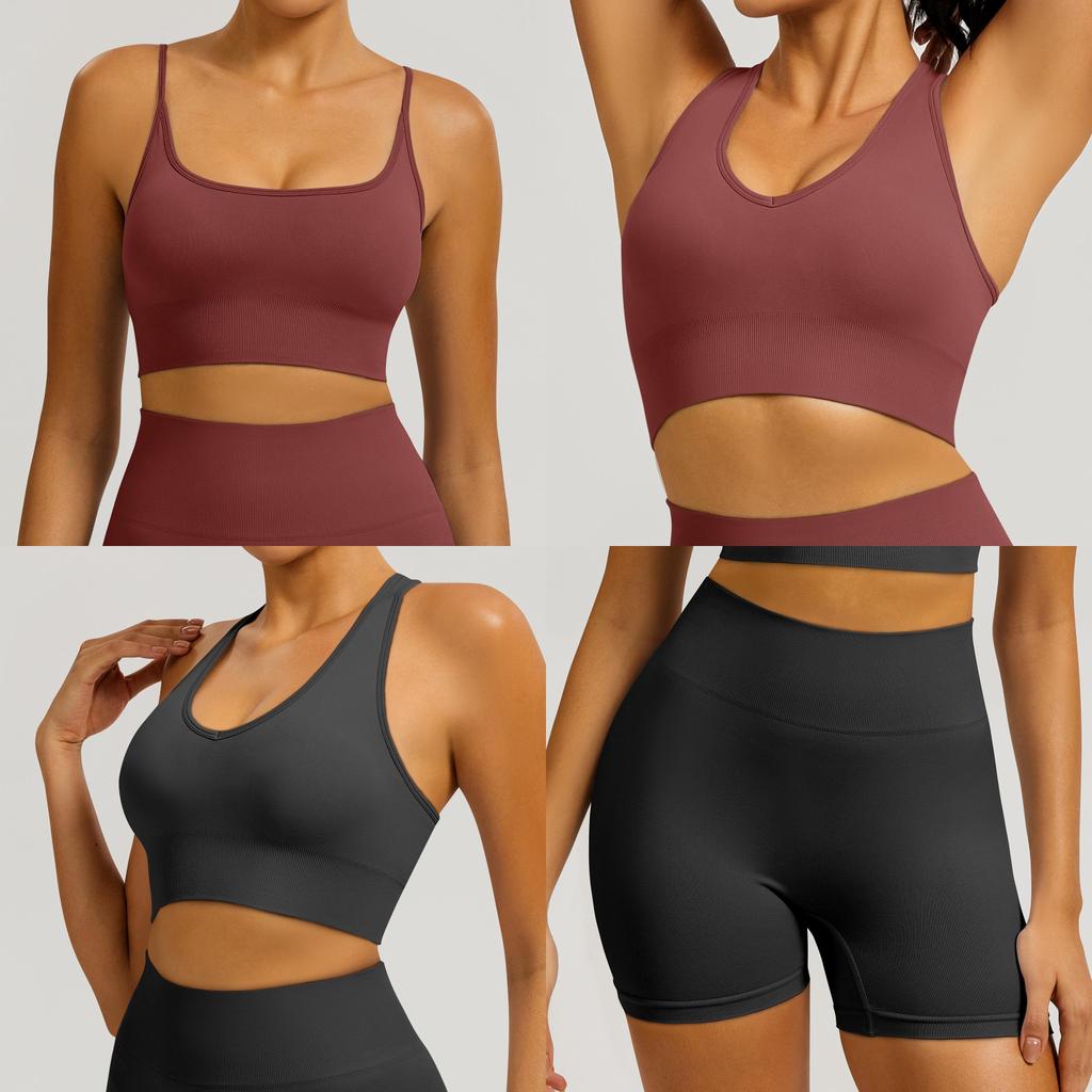 Seamless Yoga Set With Quick Dry Fabric For Women Fitness And Workout Enthusiasts