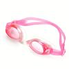 1pc Unisex Waterproof Anti-Fog HD Swimming Goggles with Elastic Adjustment Strap, PVC Material, Sealed Lenses for Adults - Mixed Colors