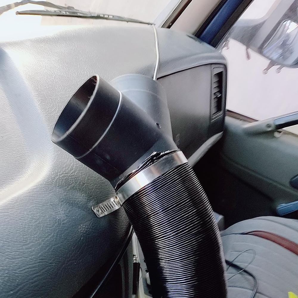 75Mm/3Inch Diesel Heater Exhaust Pipe Ducting Set,Car Parking Heater Air Vent Extender Accessories,Vent Outlet Y Branch Connector And Hose Clips For