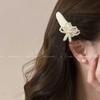 Korean Floral Rhinestone Pearl Hair Clip for Women