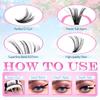 Colour Lash Clusters Set False Eyelashes Extensions Kit Bond And Seal Colorful Simulation Grafted Eyelashes Makeup Supplies