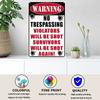 Warnung Metallschild Vintage Plakette Metall Vorsicht Bereich 51 No Trespassing Retro Garten und Hof Vorsicht Blechschild Garage Park Dekor