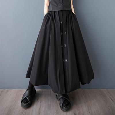 Black Plus Size High Waist Vintage Spring Summer Casual Loose Long for Woman Skirts Womens Skirt