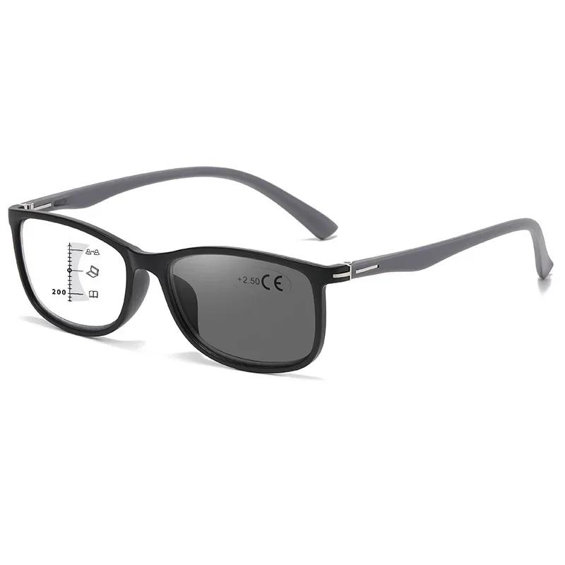 Progressive Multifocal Photochromic Reading Glasses Ultra Light Comfortable Fashionable Simplicity Eyeglasses +1.0 To +4.0