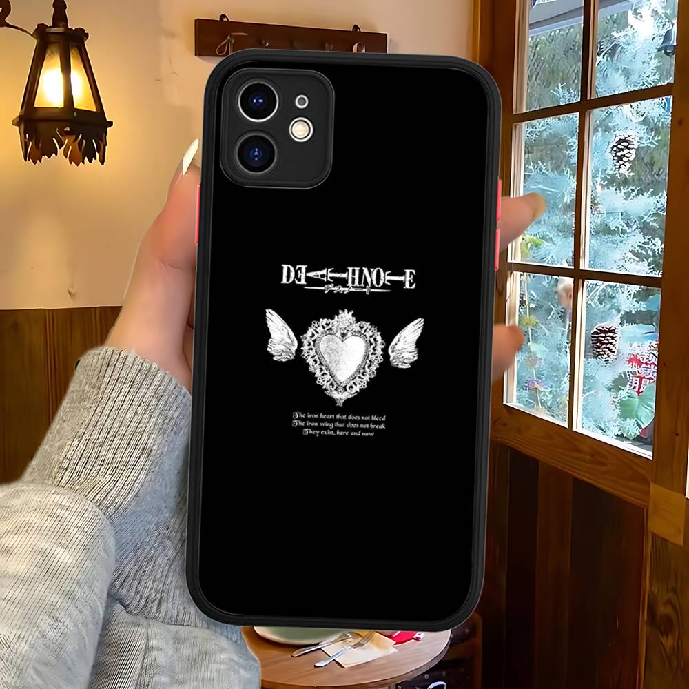 

D-Death Note Matte Translucent Phone Case For Iphone 16 ProMax 15 14 13 12 11 X XS PRO Plus iphone 13