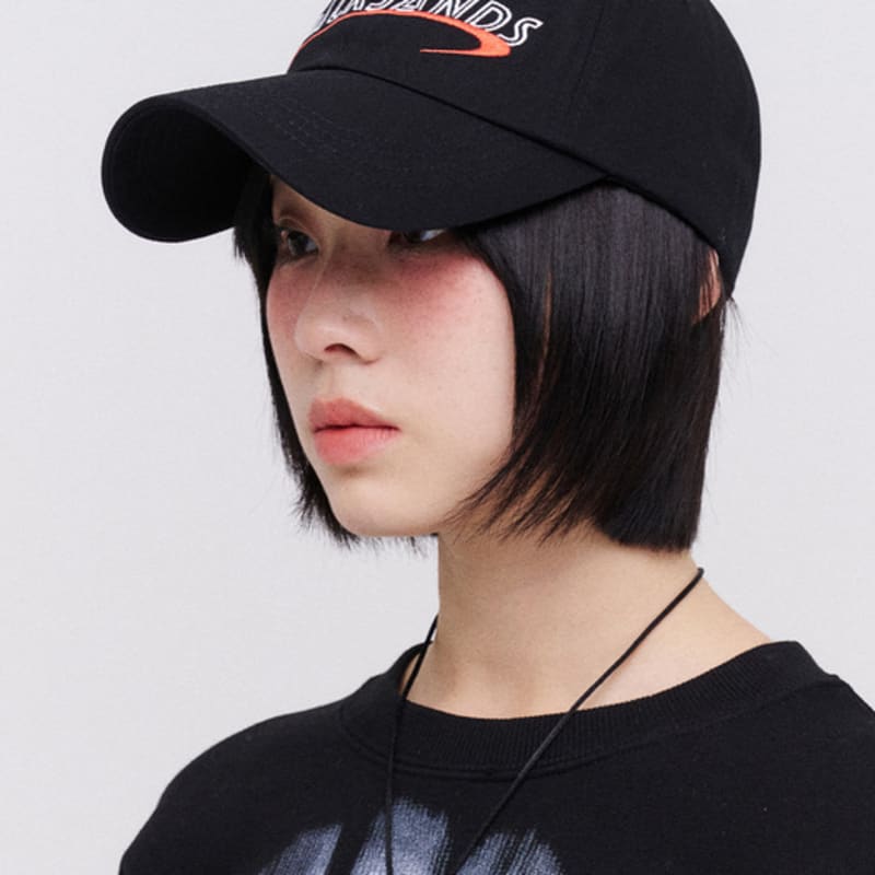 BLACK SANDS Sporty Signature Embroidered Ball Cap_Black