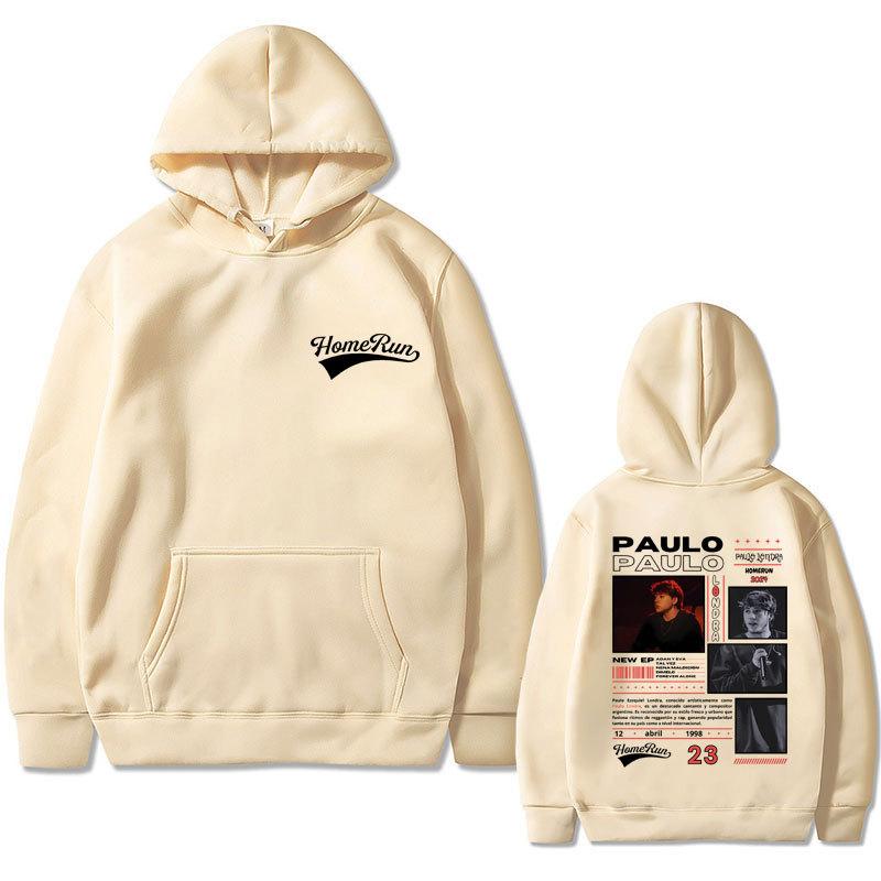 Rapper Paul Londra's Home Run Double Pullover Print Men's Fashion Autumn Pullover Hoodie Long-sleeved Street Harajuku Top