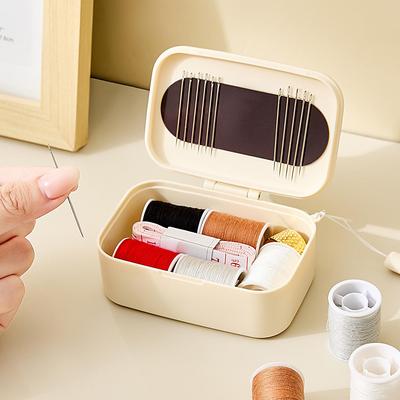 Kit de Costura Magnético Portátil: Caja de Almacenamiento de Agujas e Hilo para Residencias de Estudiantes y Estudiantes