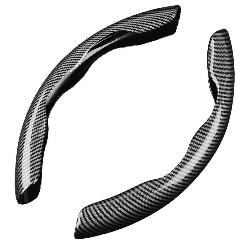 Universal Non-Slip Carbon Fiber Steering Wheel Cover - All-Season, Dirt-Resistant, Water Transfer Pattern.