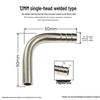 304 Stainless Steel 90° Welded Elbow Hose Fitting - Sizes 6, 8, 10, 12