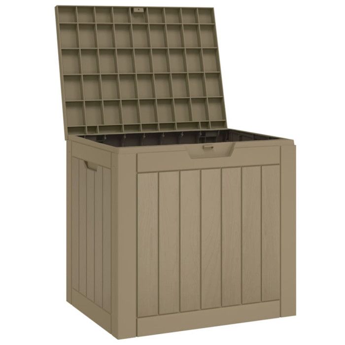 VidaXL Boîte de stockage de jardin marron clair 55,5x43x53 cm PP 364163