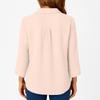 Womens Button Down Shirts 3/4 Sleeve Casual Collared Shirt Loose Blouses Solid Color Tops With Pocket
