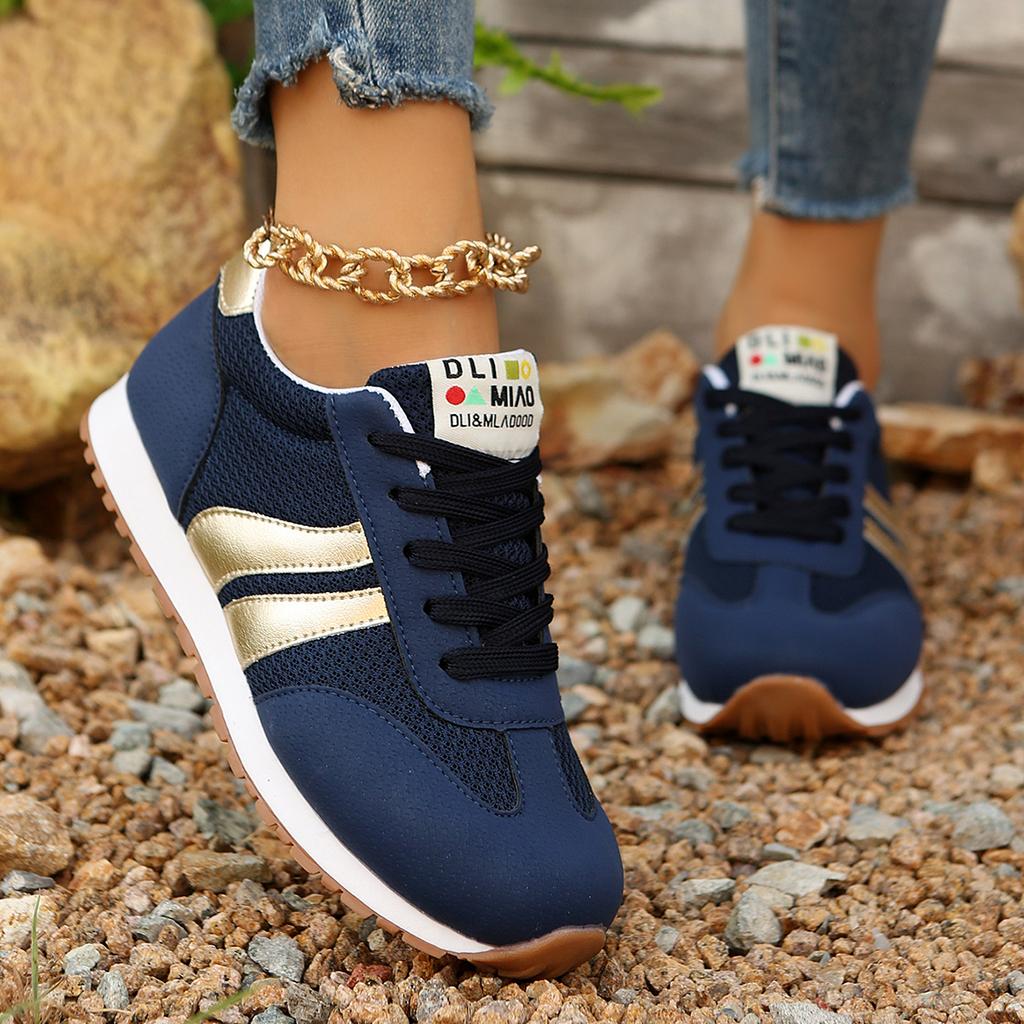 fashion Rimocy Women's Lightweight Platform Sneakers Fashion Lace Up Outdoor Sports Shoes for Women Comfortable Non Slip Casual Sneakers