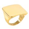 Anillo Cuadrado Contemporáneo de Acero Inoxidable Artesanal Joyería Resistente al Deslustre Para Ocasiones Casuales O Formales