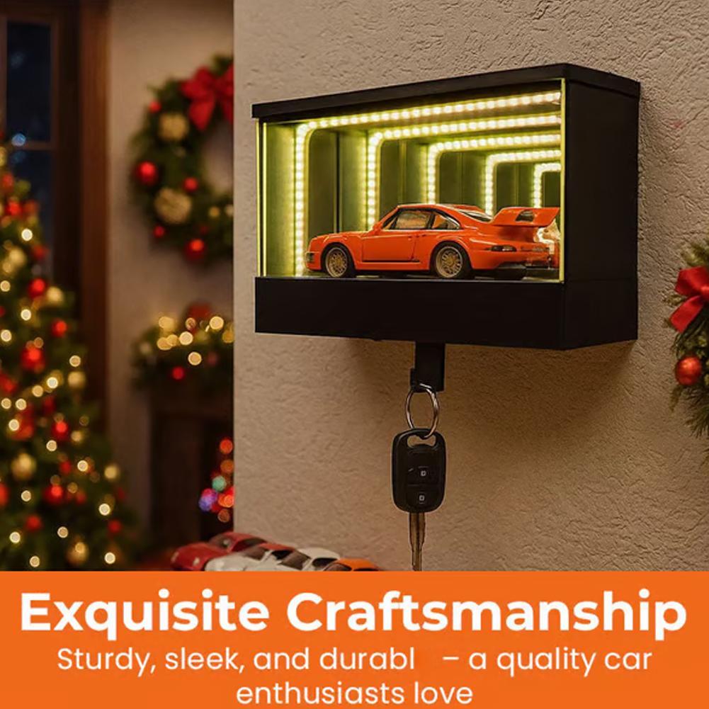LED Light Up Key Storage Dreamy Warm White Christmas Decor Unique Car Accessory Gift Luminous Infinity Mirror Garage Key Holder