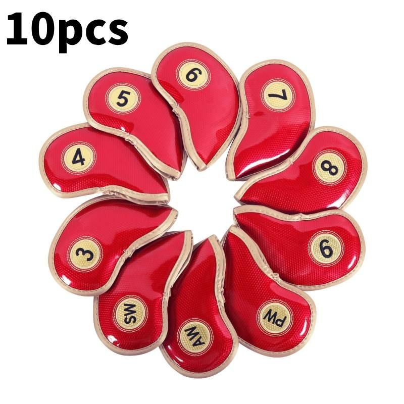 

Solid Color Pu Golf Club Head Cover Sports Equipment Protective Durable Case красный