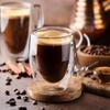 1/3pcs Glass Coffee Cup Transparent Double Walled Glass Heat-resistant Milk Juice Tea Cup Kitchen Bar Party Drinkware Gift Set