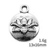 Flower Bud Charms Mini Floral Pendant Alloy Metal Leaf Findings Elegant Plant Jewelry Making Supplies For