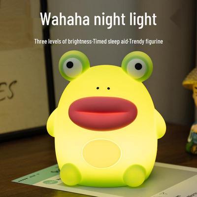 Wahaha Lustiges Frosch Nachtlicht: Niedlicher Nachttisch-Schlafbegleiter & Atmosphärenlampe