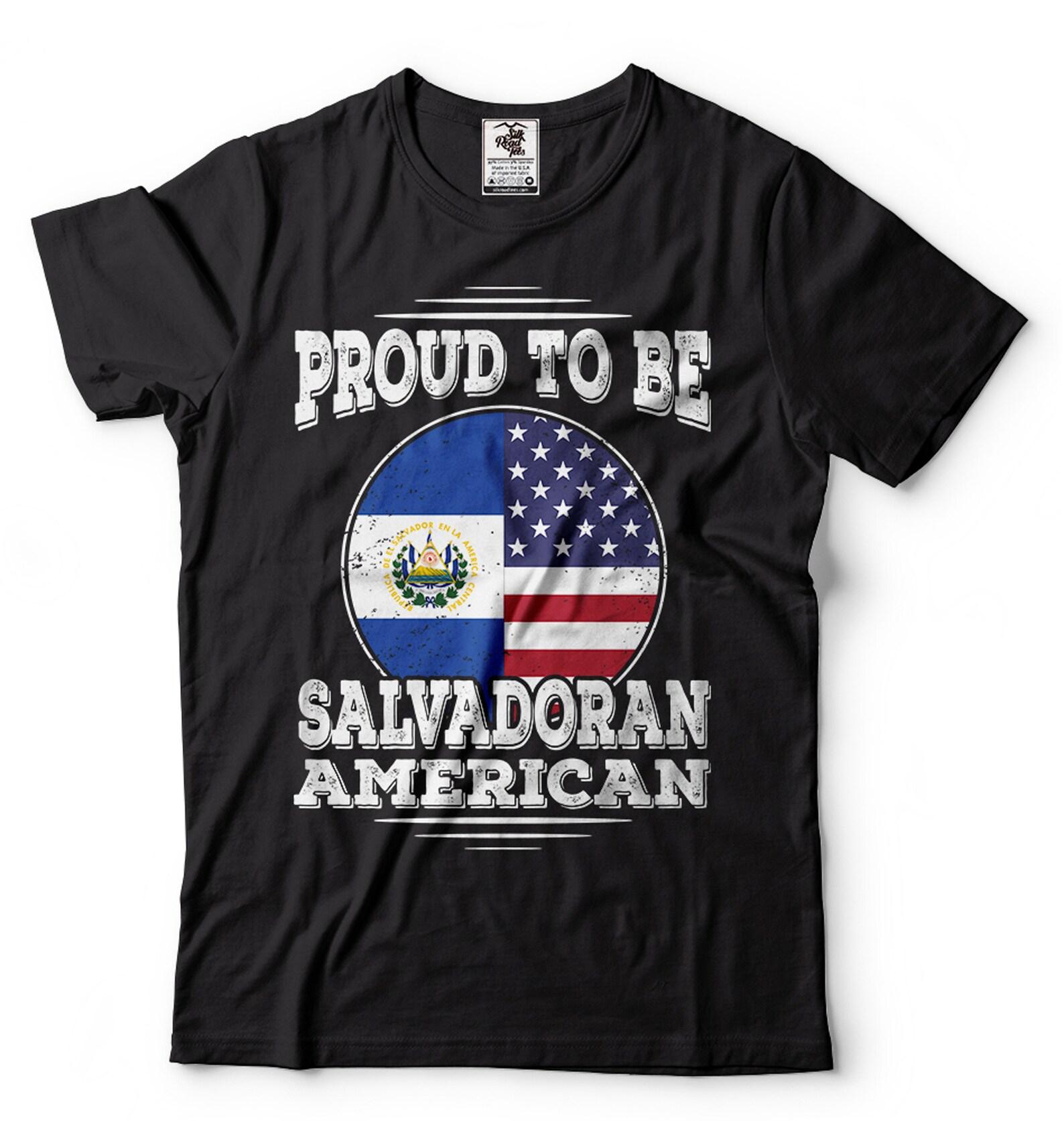 Salvadoran American Pride T-Shirt: El Salvador Flag Tee 2XL