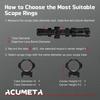ACUMETA Bastion - 30mm Scope Ring for 20mm Rail, 1.26 Inch Height, for Model Guns and Telescopes (Black)