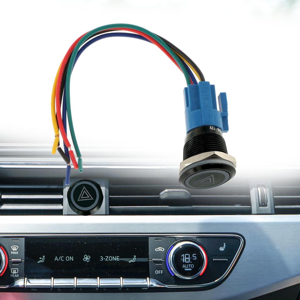 Warning Light Button Switch Emergency Hazard Warning Push Button Switch Car Emergency Light Switch Button for Car Motorcycle Switches4