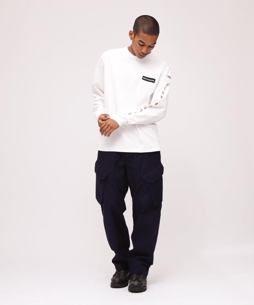 Avirex Long Sleeve Embroidery The Blue Angels L 030 White T-Shirt / Men's (783-4130010)