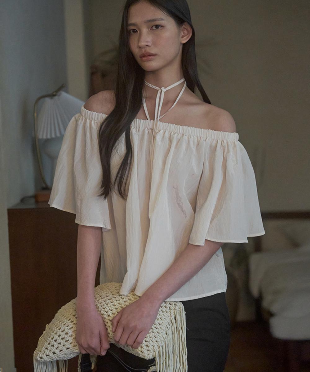 Sigreat Off-Shoulder Strap Blouse_Ivory Ivory/Free