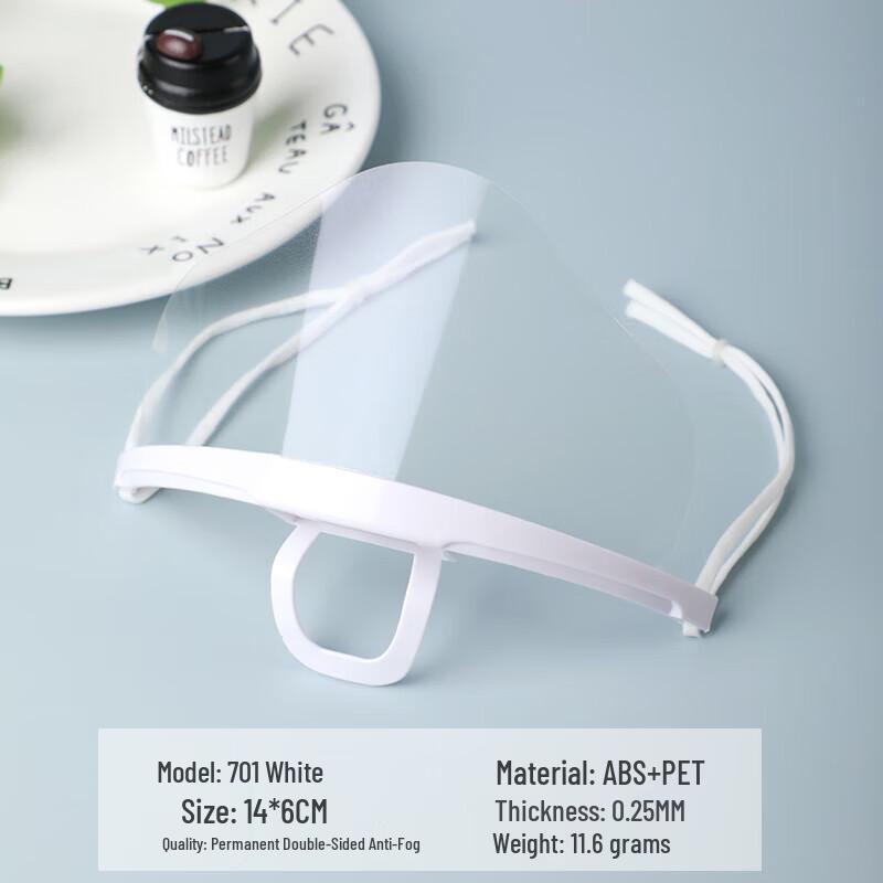 Einweg Transparente Plastik-Gesichtsmaske (50er Pack)