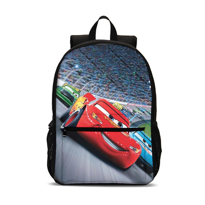 Cars Movies Cartoon Backpack For Kids With Nylon Material And Spacious Design