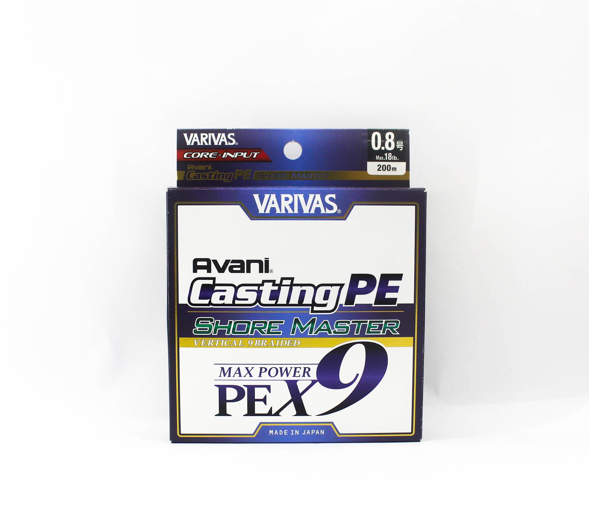 

Varivas P.E Line Avani Shore Master Casting X9 200m P.E 0.8 18lb (0853) белый