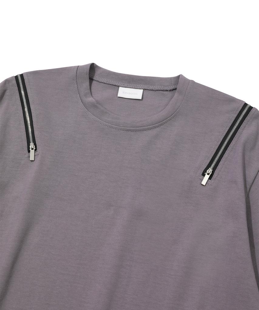 EPISODE UNTITLED Double Zipper T-Shirt_Purple