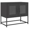 VidaXL Meuble TV noir 68x39x60,5 cm acier laminé à froid, banc tv, meuble hifi, centre de divertissement, buffet tv, meuble 853332