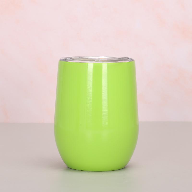 12oz Eggeskallkopp 304 Rustfritt Stål Dobbeltlags Vakuum Fargespray Maling Eggekopp Swig Stor Magekopp